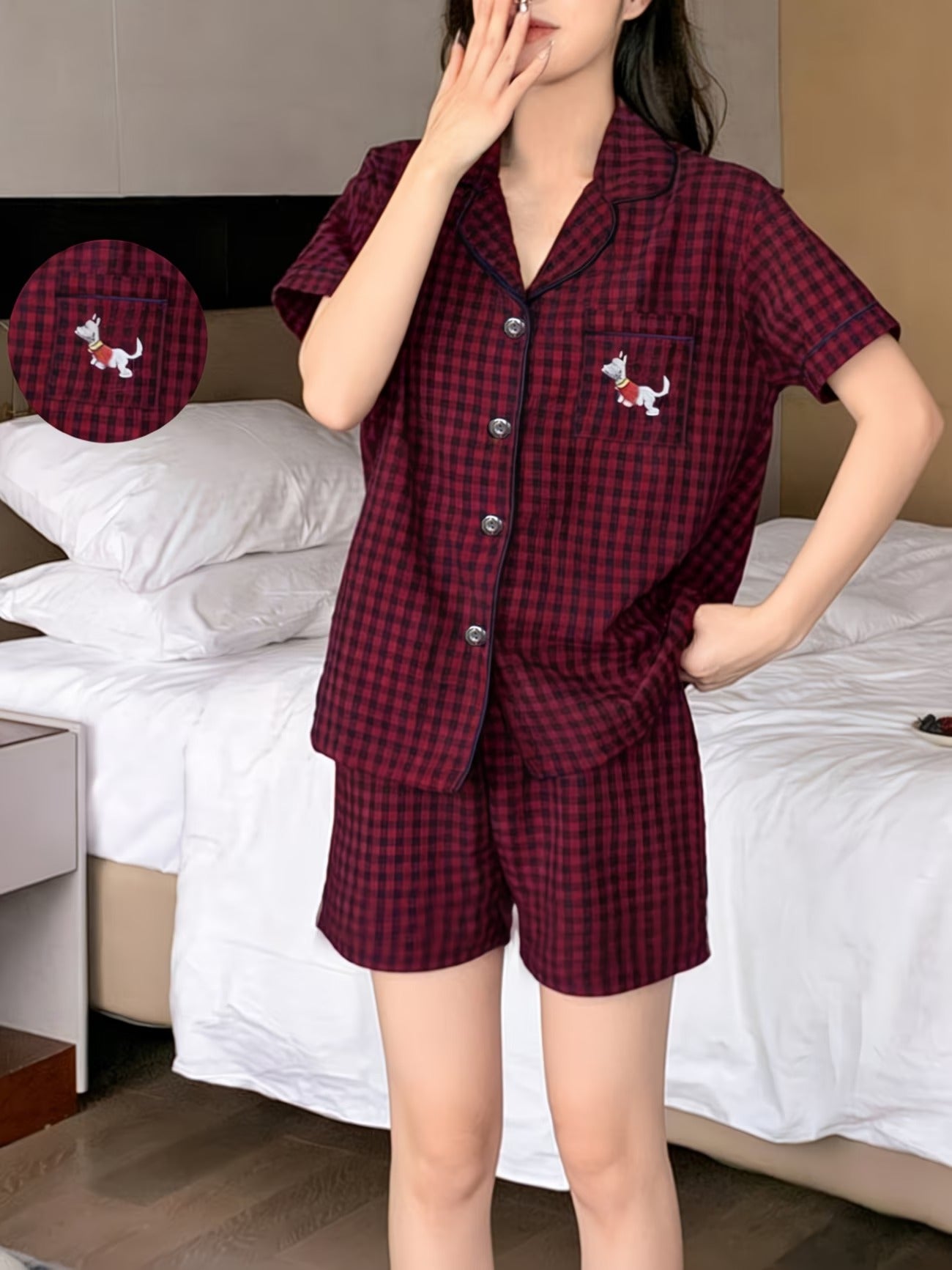 Women's Homewear Set Top with Shorts - NW10