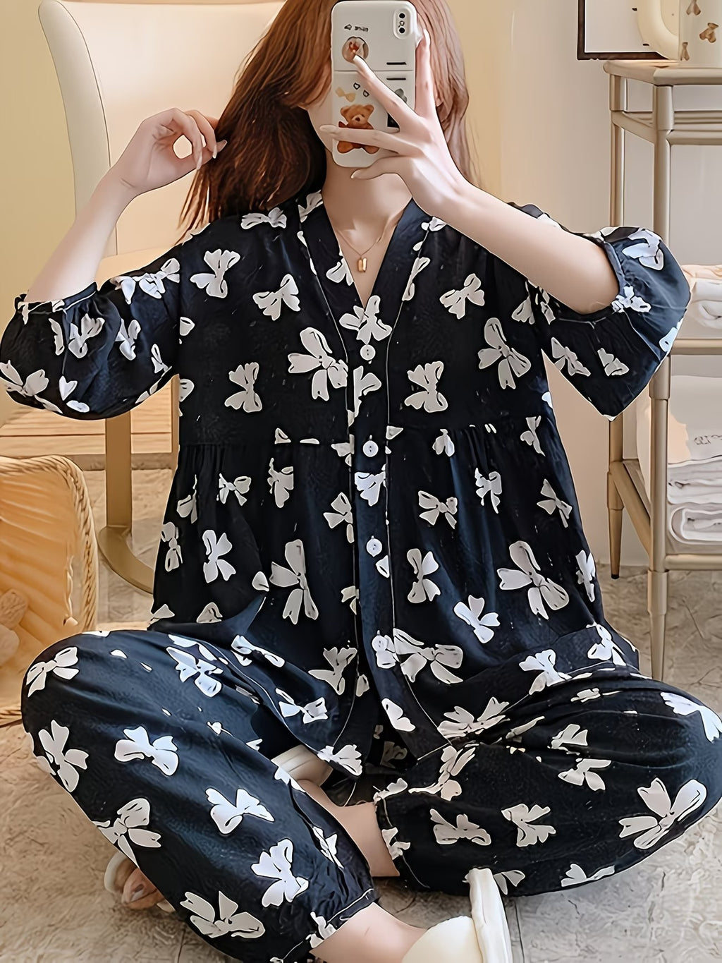 Women's Homewear Set Top with Pent - NS006