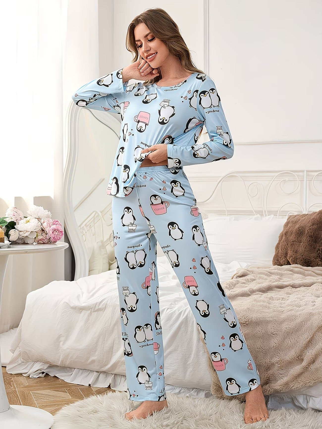 Women's Homewear Set Top with Pent - NS032