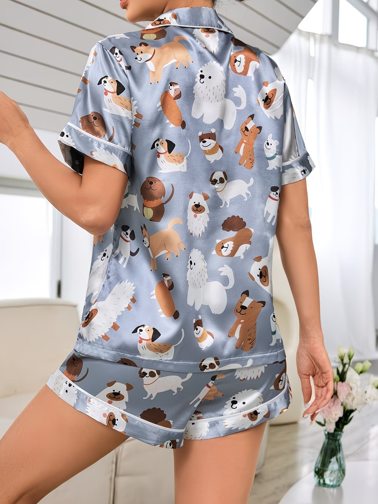 Women's Homewear Set Top with Shorts - NW08