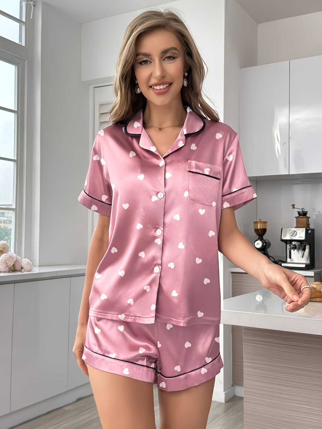 Women's Homewear Set Top with Shorts - NW27