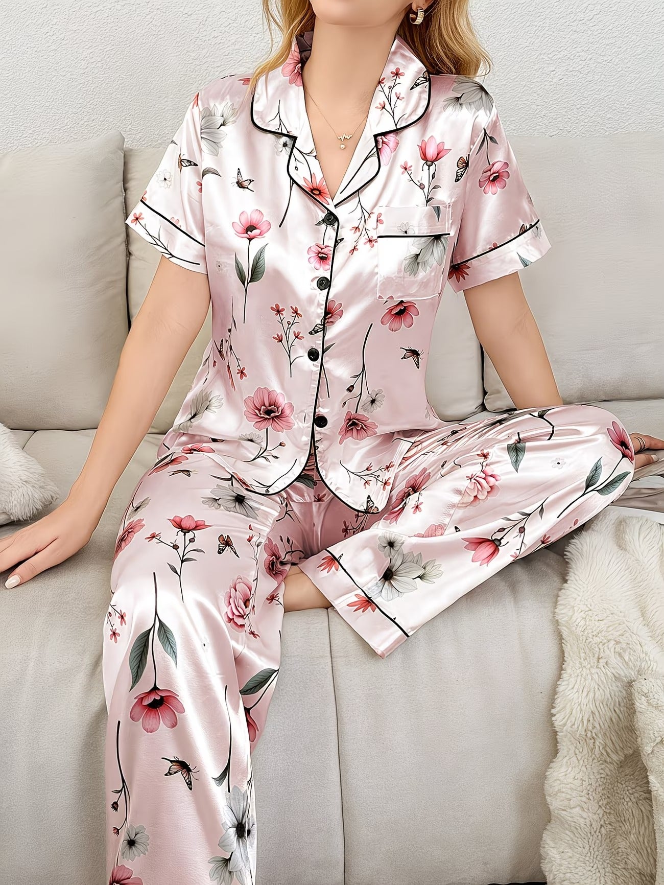 Women's Homewear Set Top with Pent - NS024