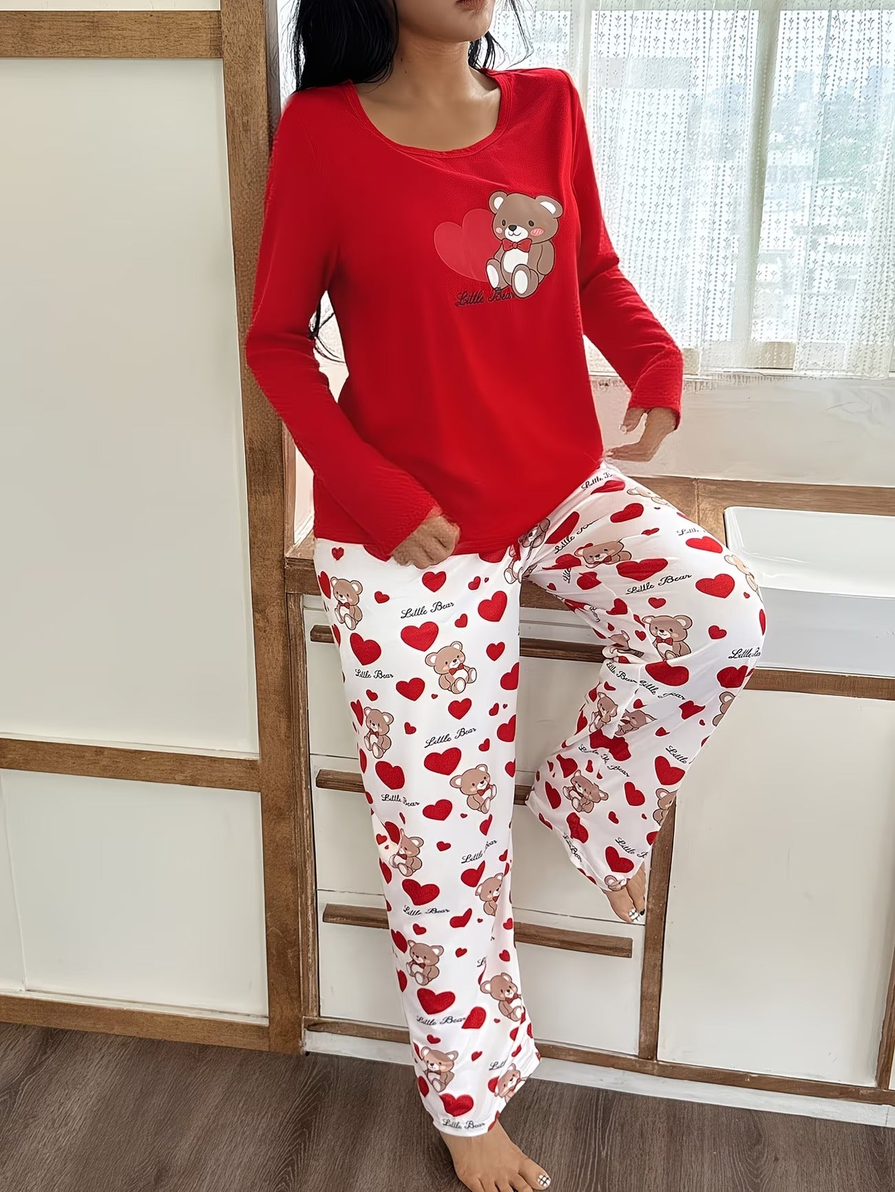 Women's Homewear Set Top with Pent - NS023