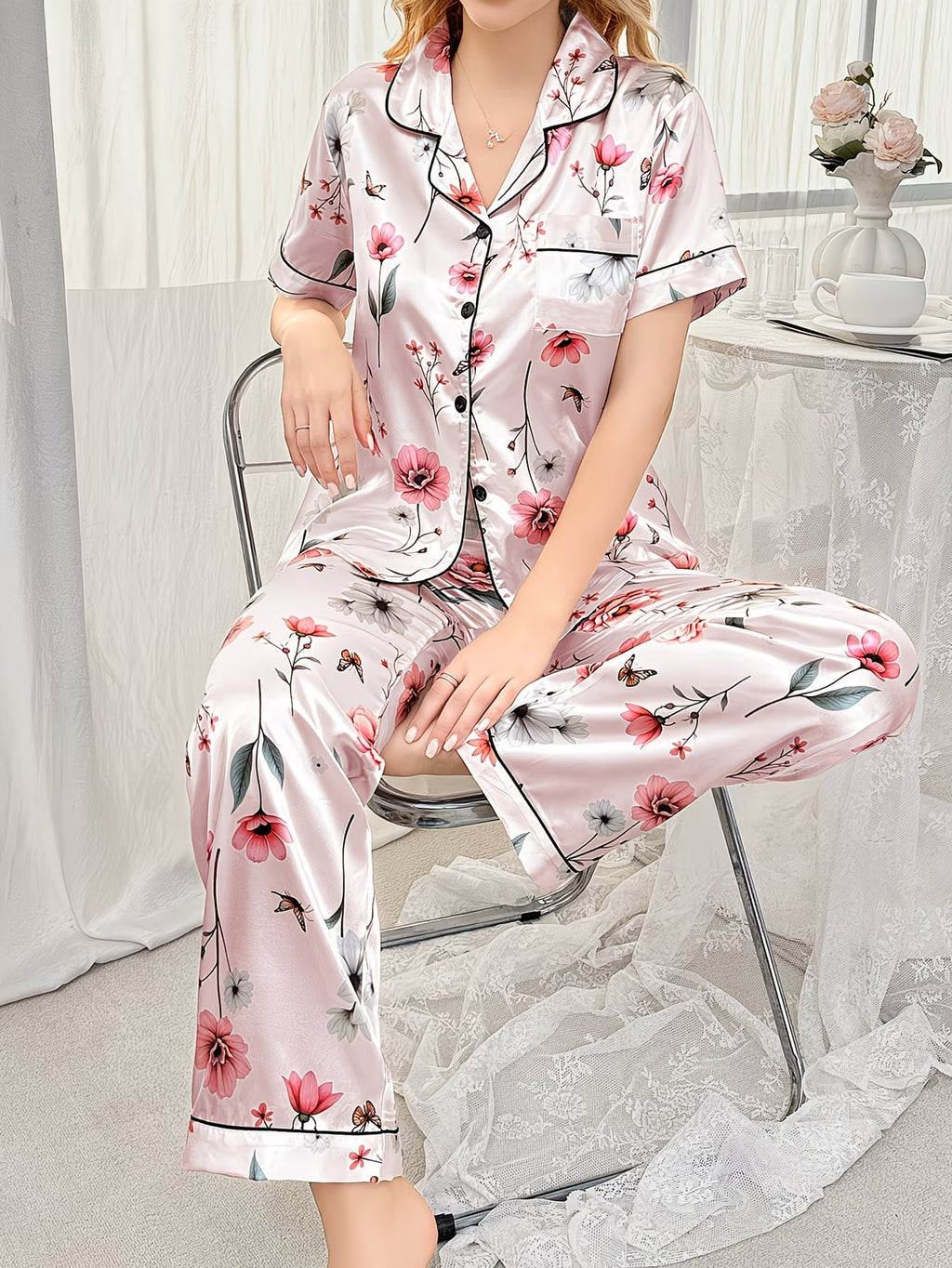 Women's Homewear Set Top with Pent - NS024