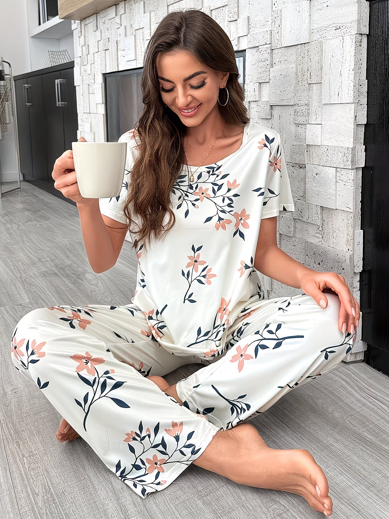 Women's Homewear Set Top with Pent - NS029