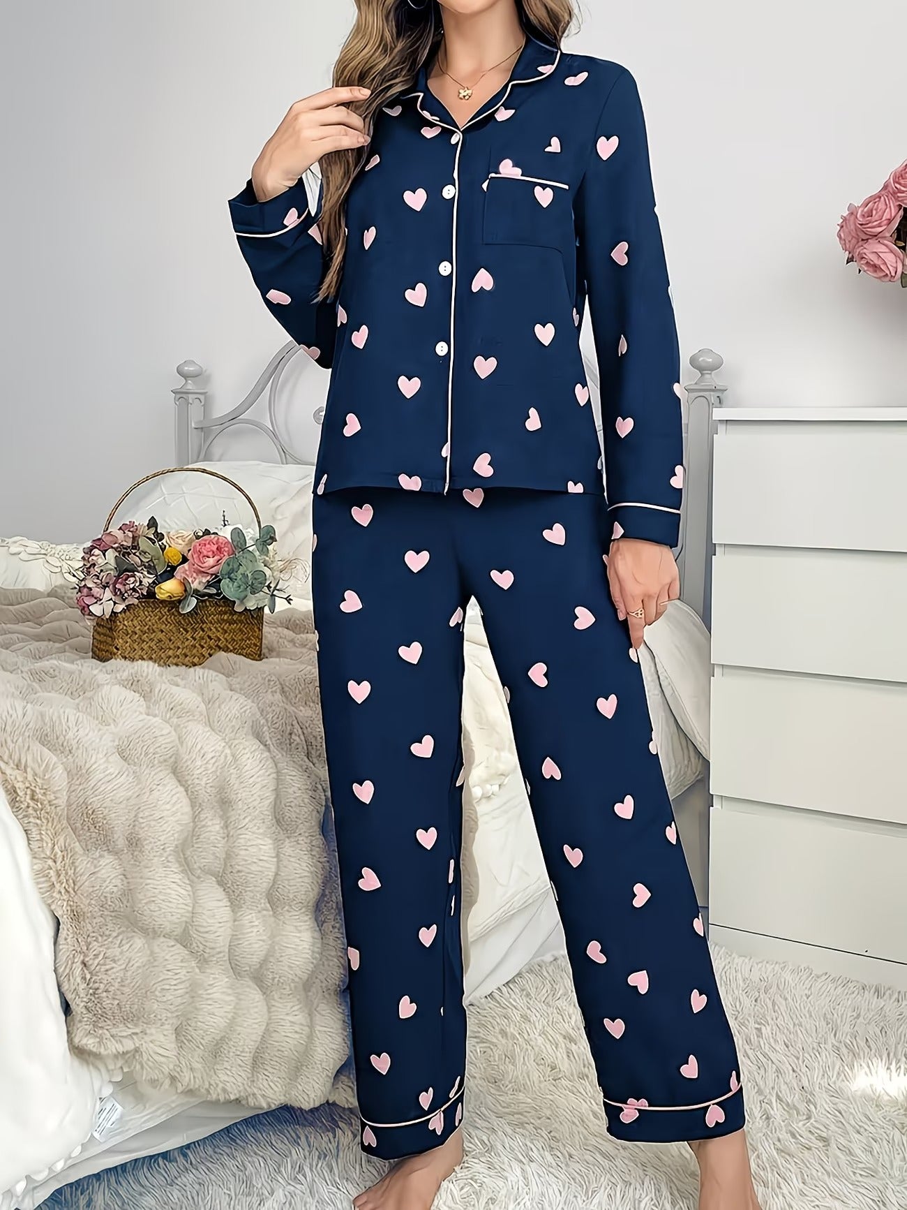 Women's Homewear Set Top with Pent - NS036