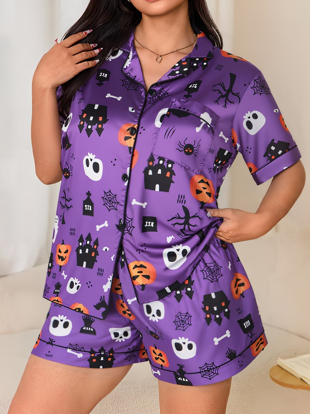 Women's Homewear Set Top with Shorts - NW07