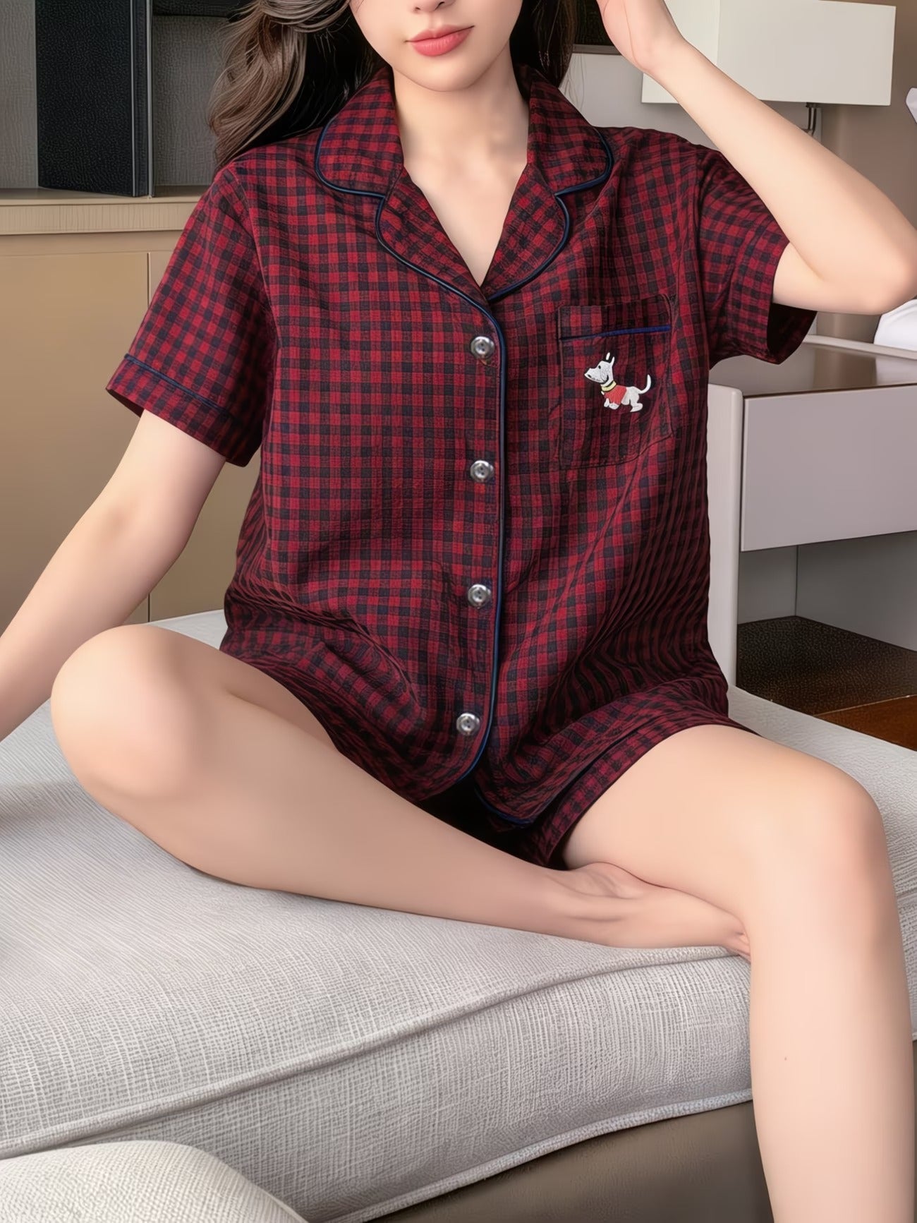 Women's Homewear Set Top with Shorts - NW10