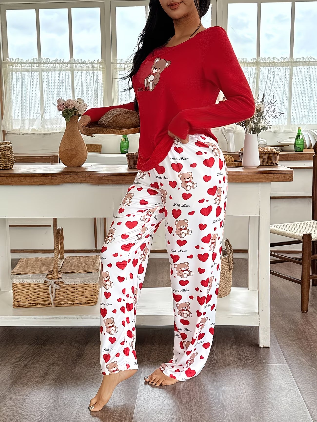 Women's Homewear Set Top with Pent - NS023