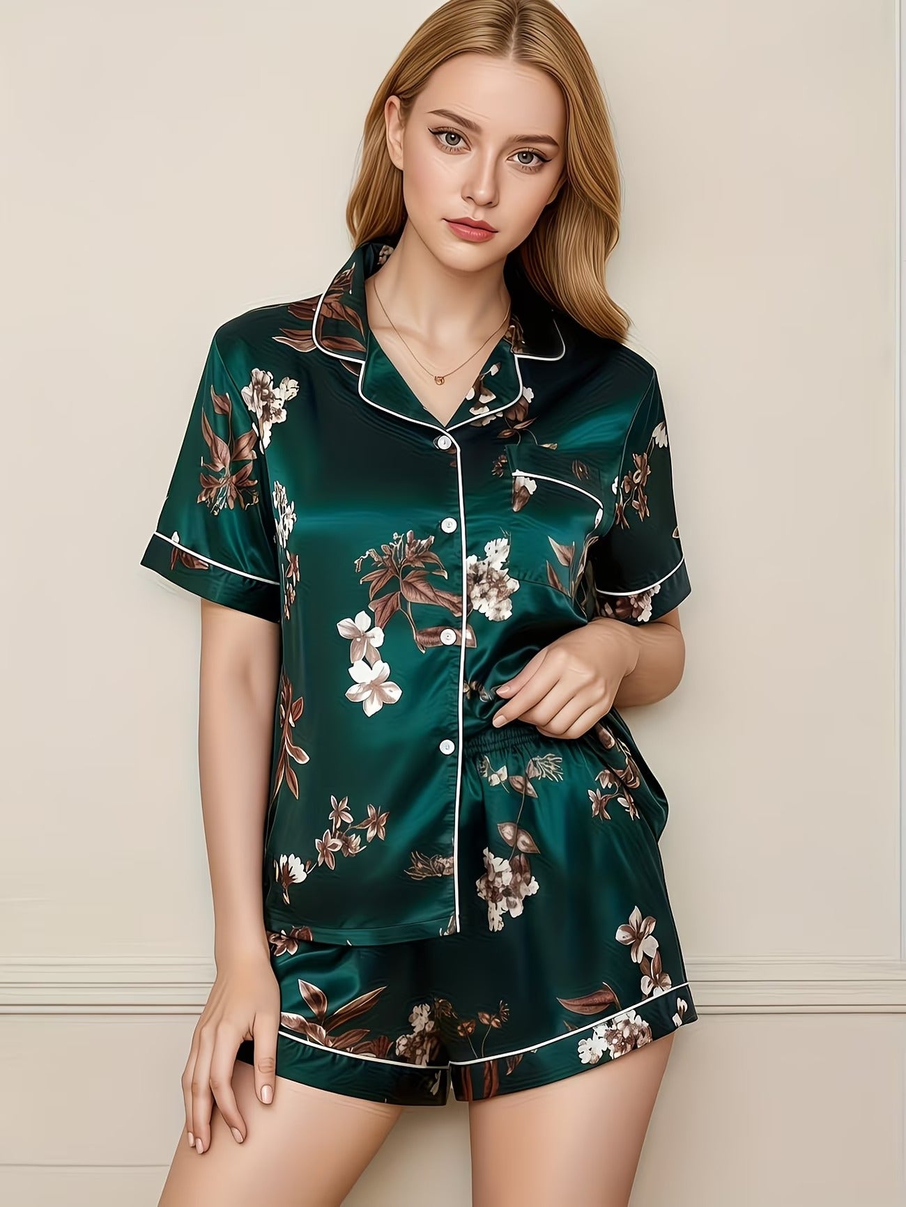 Women's Homewear Set Top with Shorts - NW35