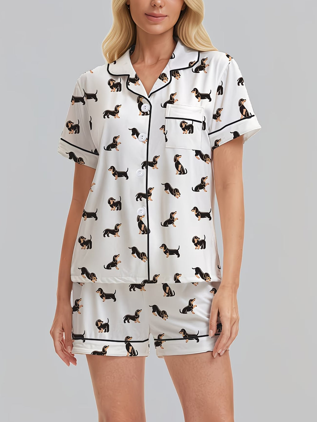 Women's Homewear Set Top with Shorts - NW42