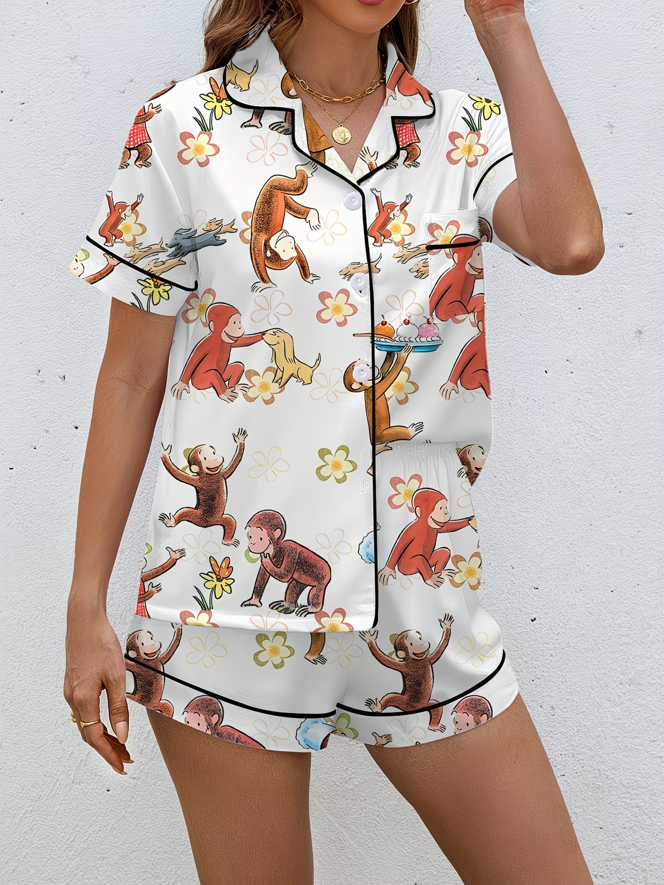 Women's Homewear Set Top with Shorts - NW06