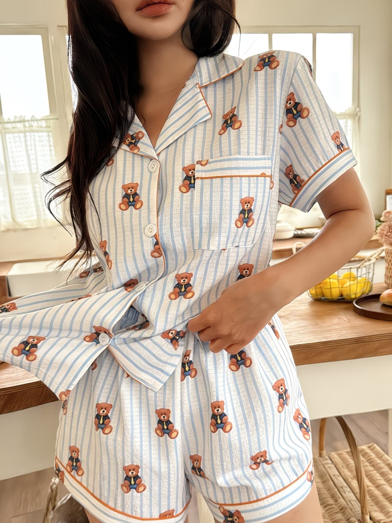 Women's Homewear Set Top with Shorts - NW38