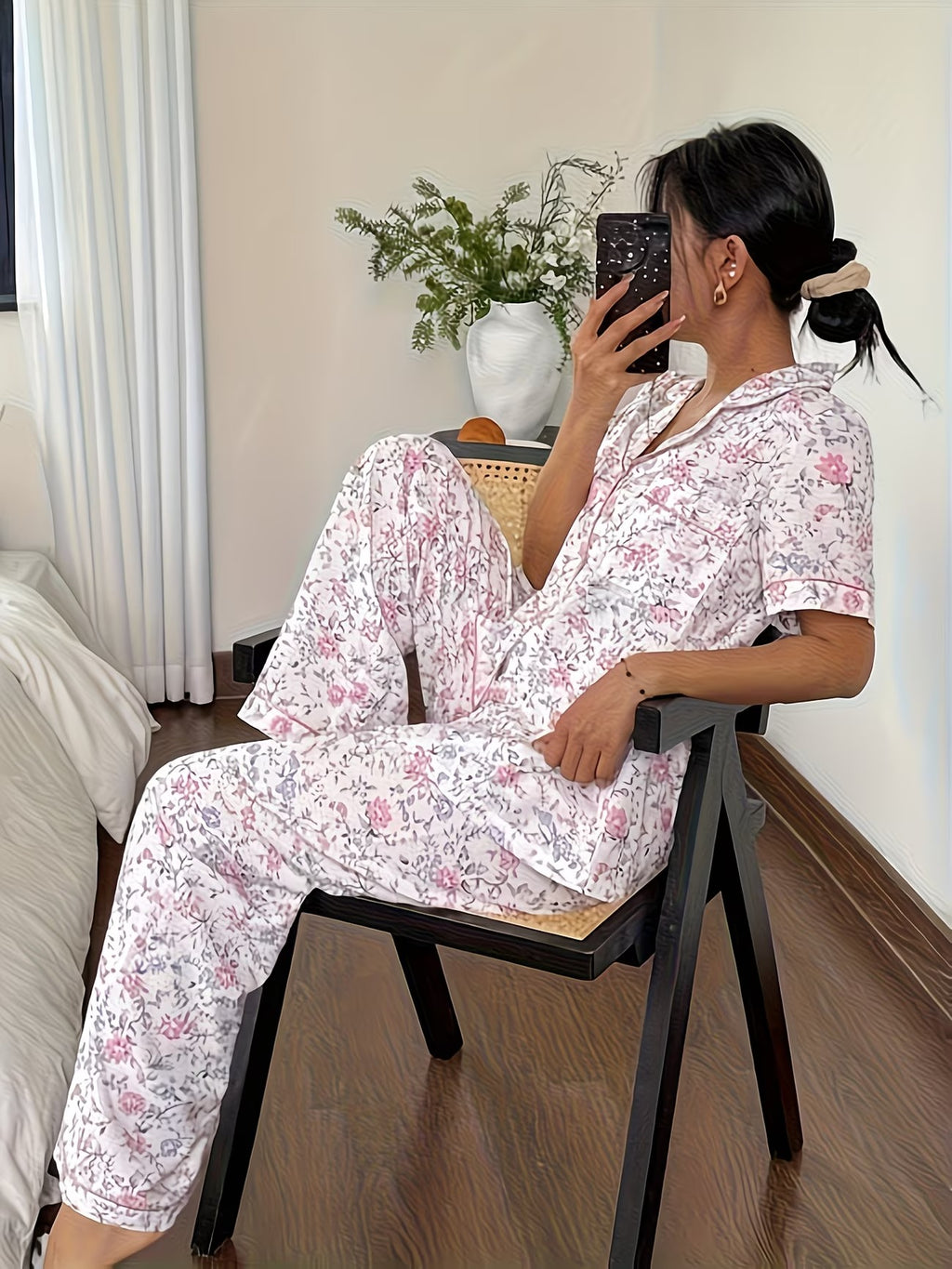 Women's Homewear Set Top with Pent - NS001