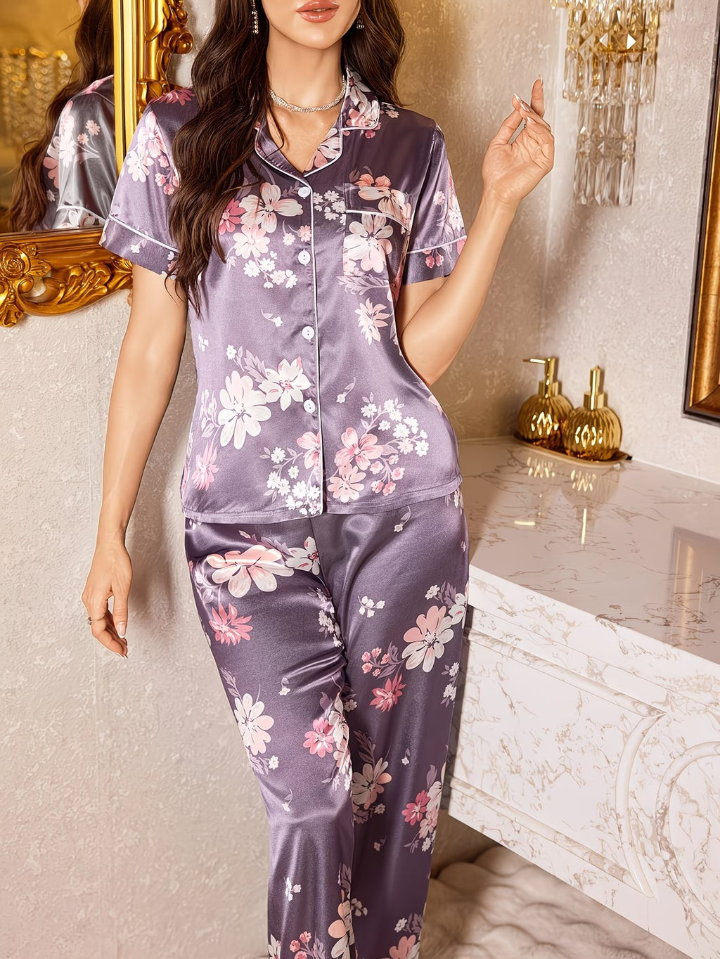 Women's Homewear Set Top with Pent - NS016