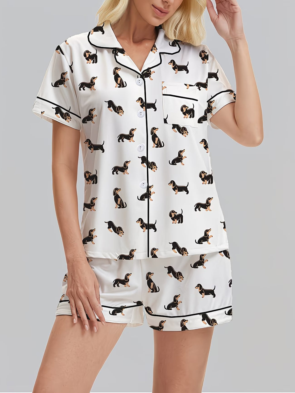 Women's Homewear Set Top with Shorts - NW42