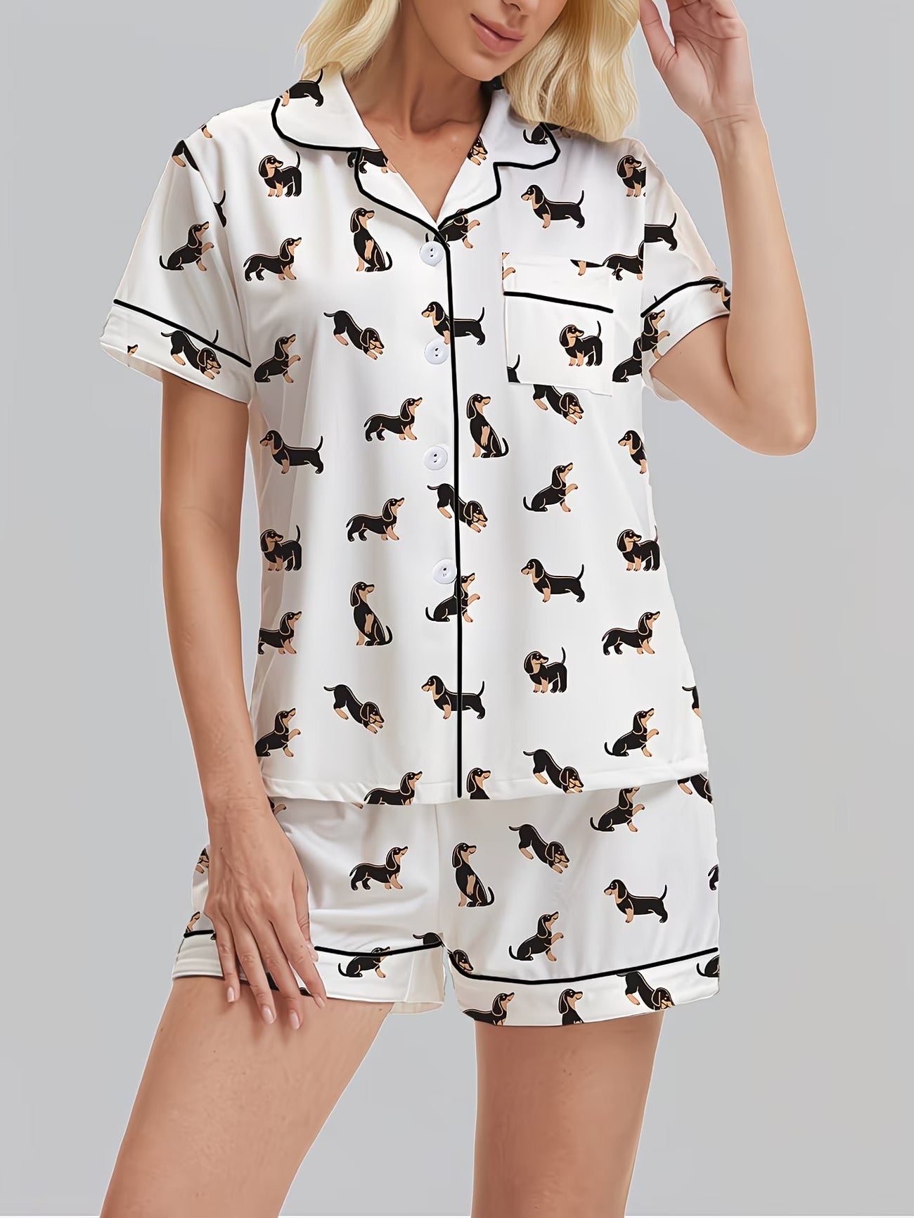 Women's Homewear Set Top with Shorts - NW42