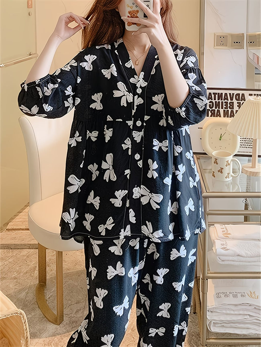 Women's Homewear Set Top with Pent - NS006