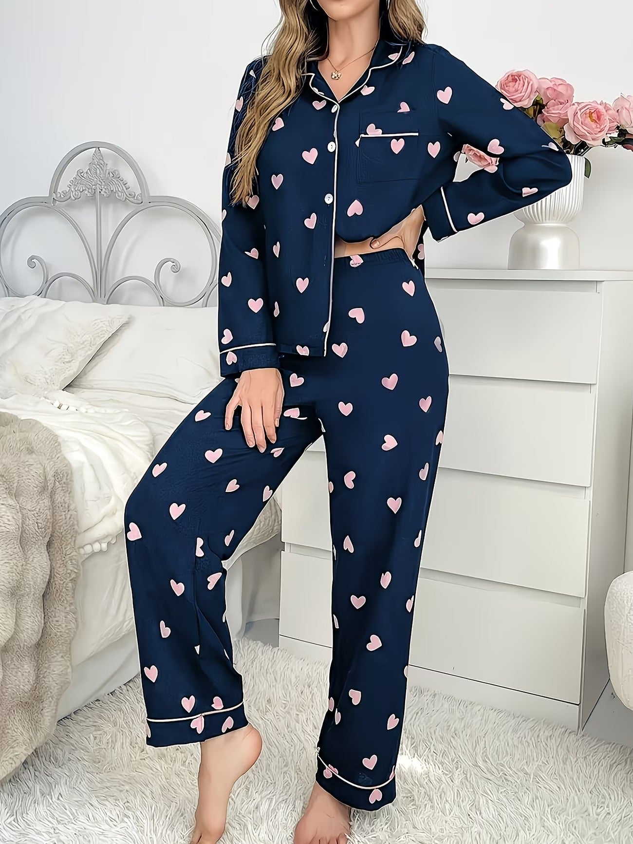 Women's Homewear Set Top with Pent - NS036