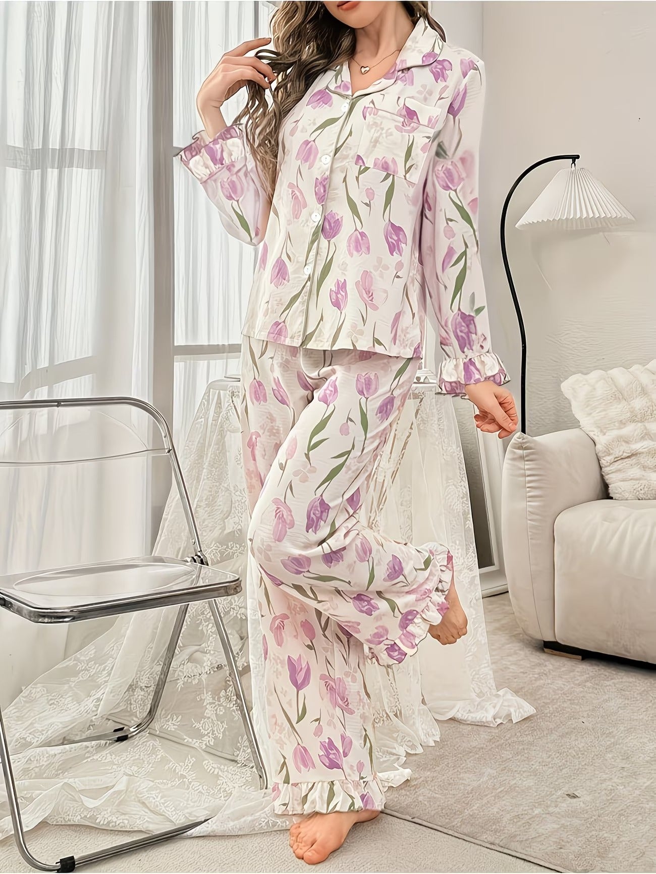 Women's Homewear Set Top with Pent - NS020