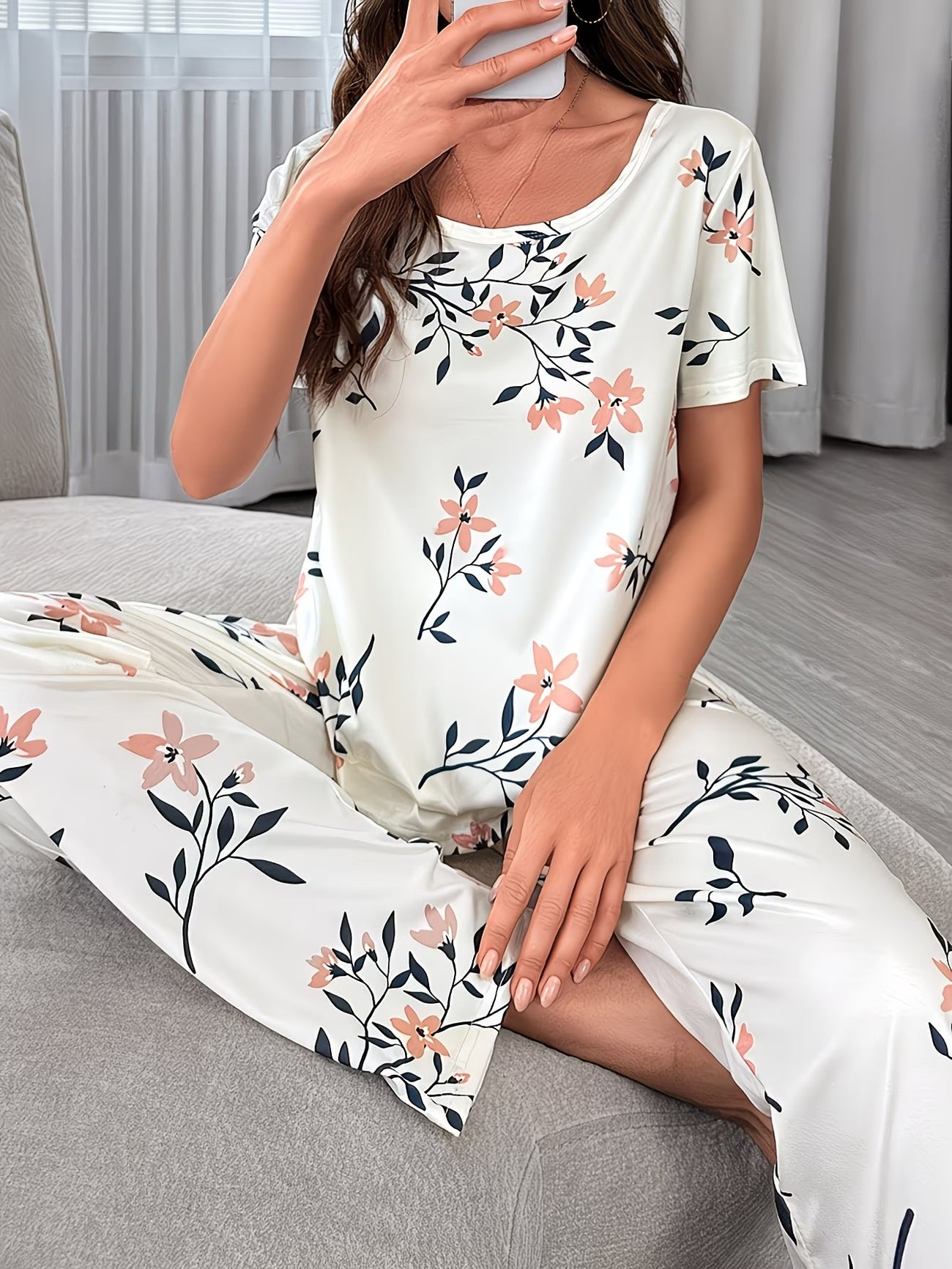 Women's Homewear Set Top with Pent - NS029