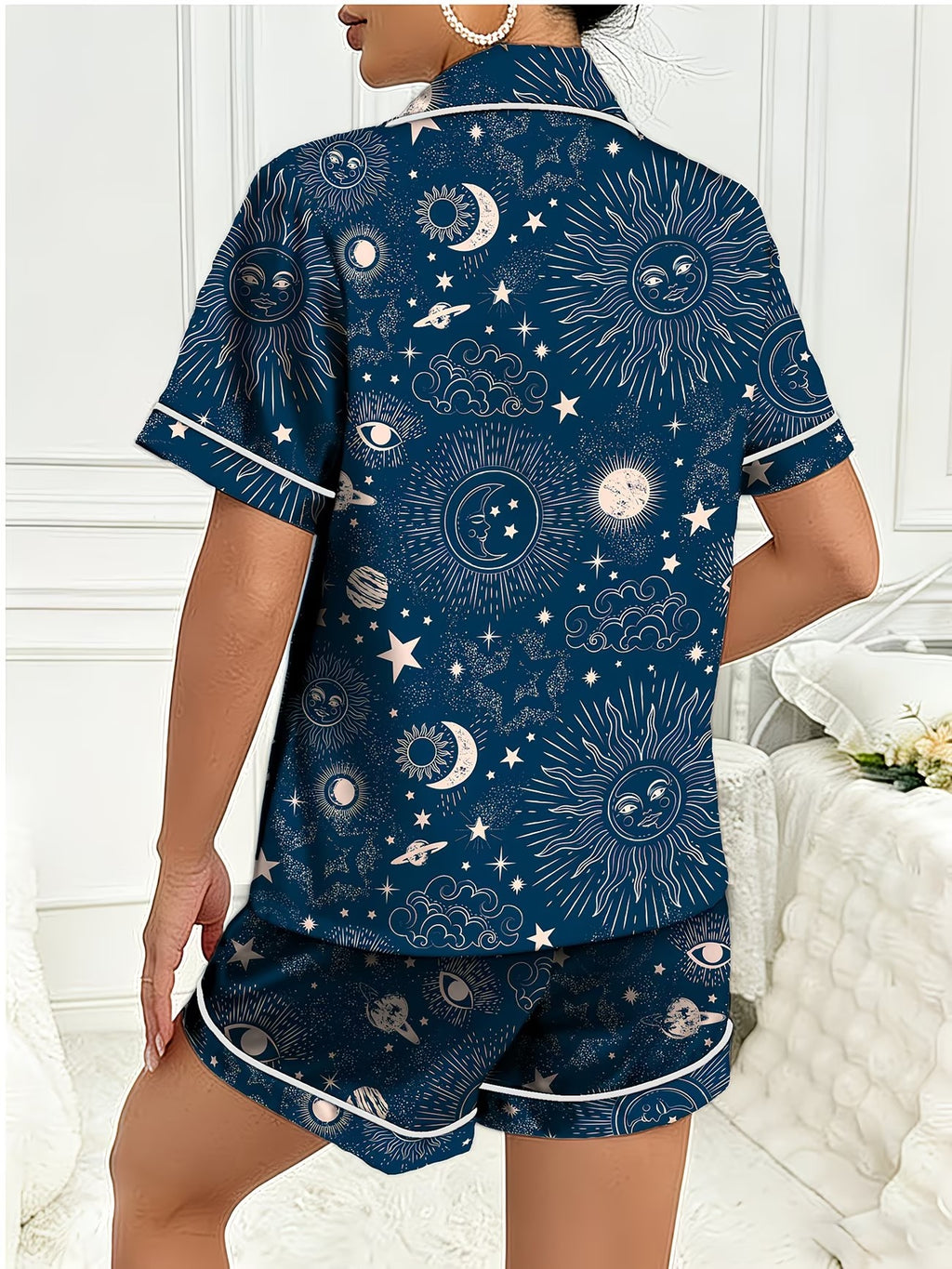 Women's Homewear Set Top with Shorts - NW41