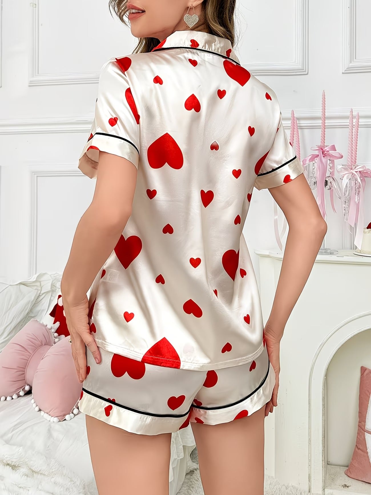 Women's Homewear Set Top with Shorts - NW03