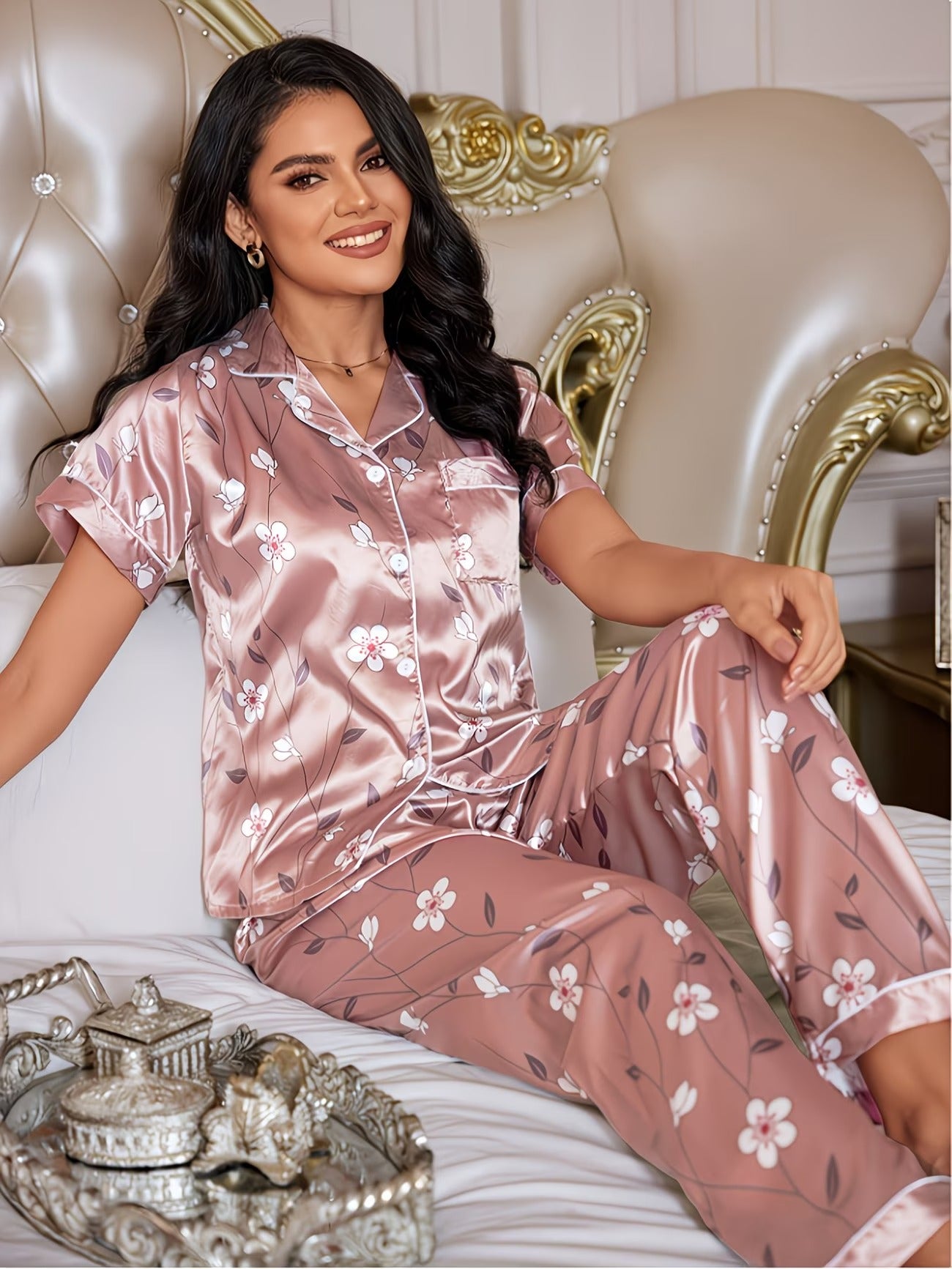 Women's Homewear Set Top with Shorts - NW37