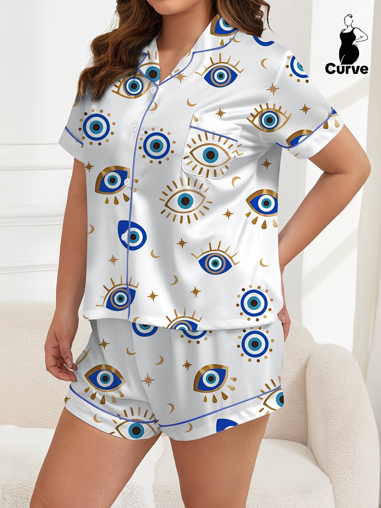 Women's Homewear Set Top with Shorts - NW09