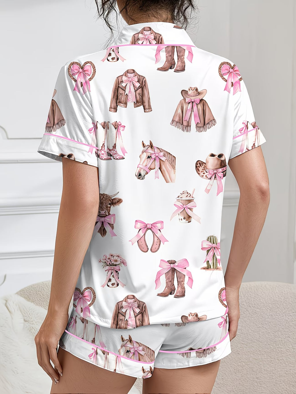 Women's Homewear Set Top with Shorts - NW30