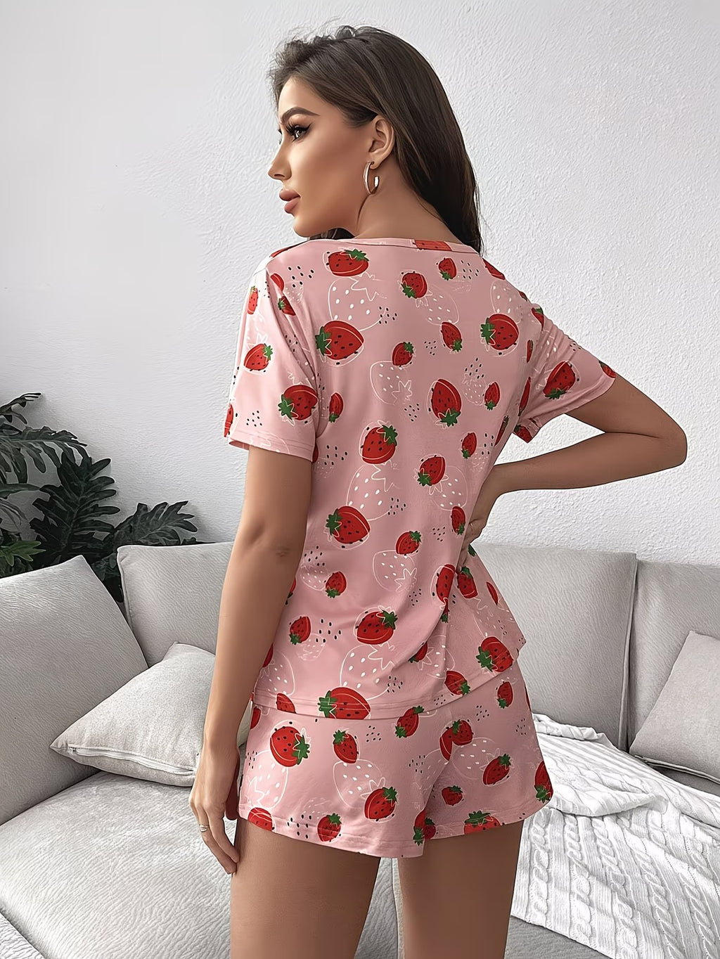 Women's Homewear Set Top with Shorts - NW29