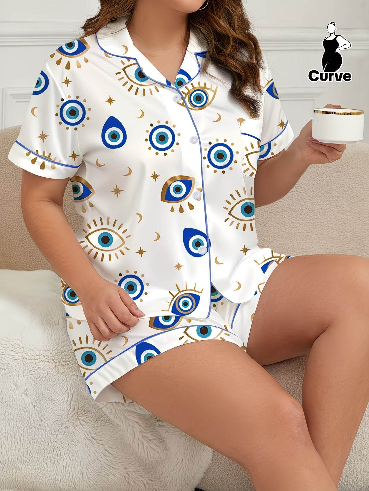 Women's Homewear Set Top with Shorts - NW09