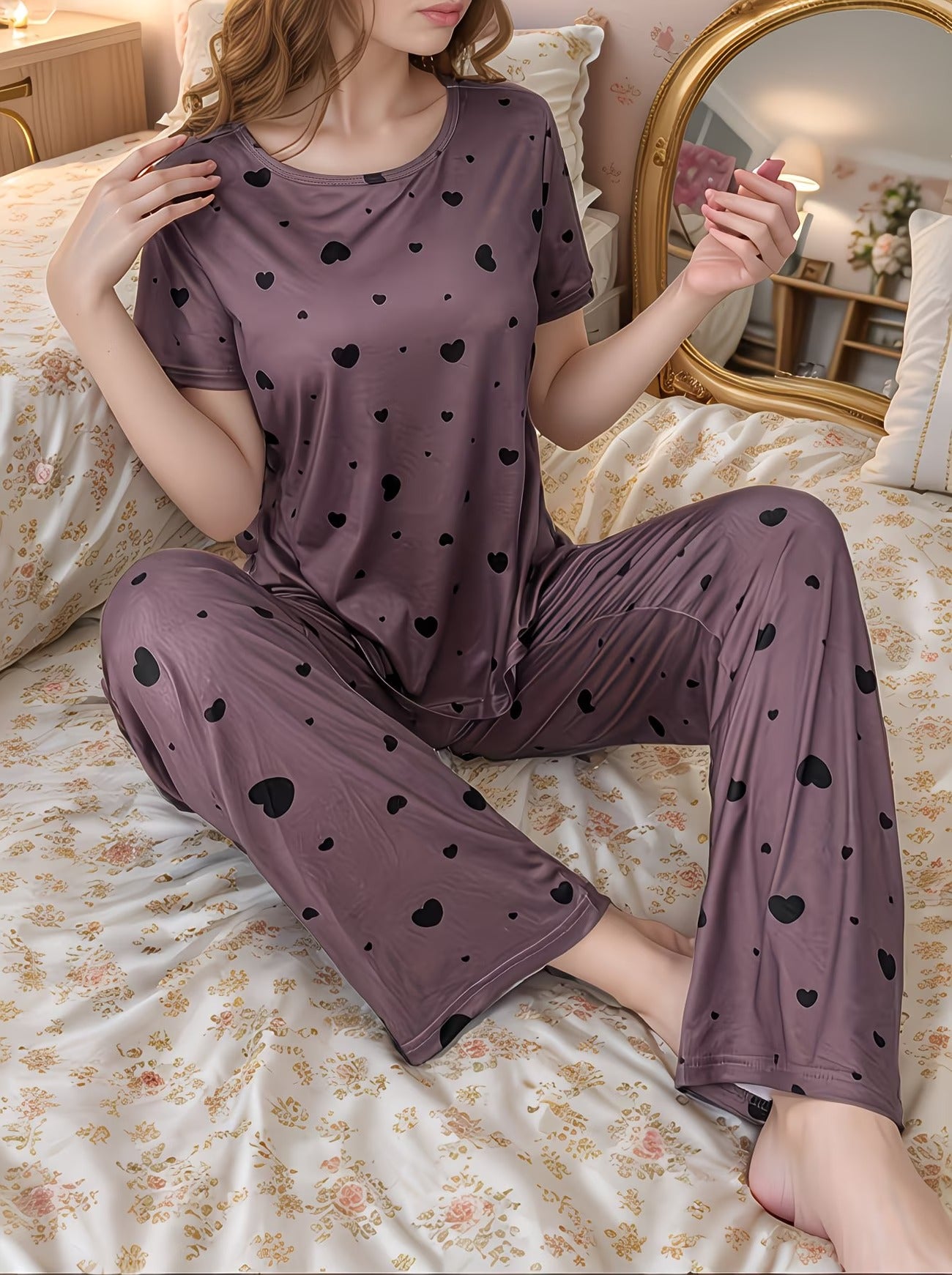 Women's Homewear Set Top with Pent - NS022
