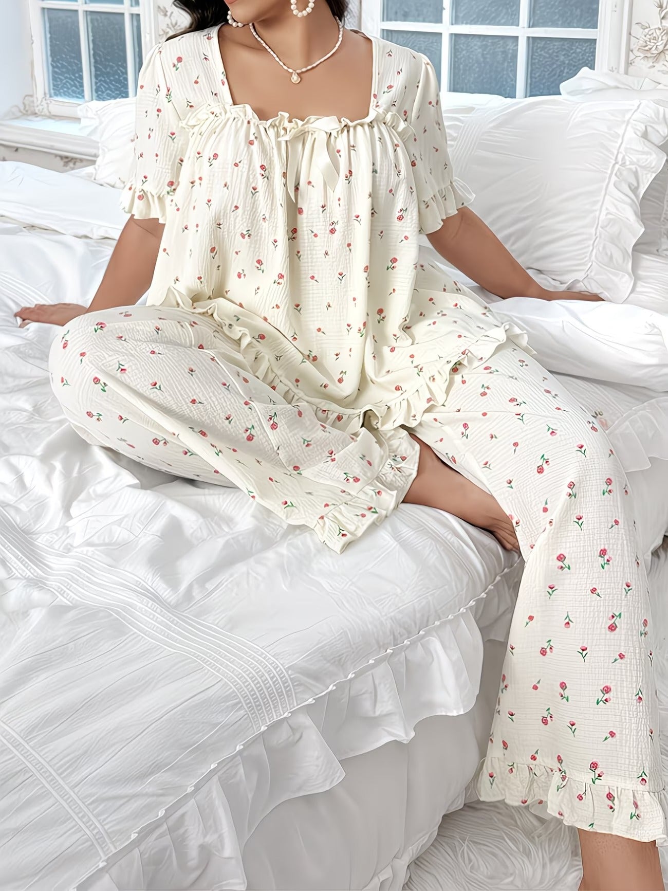 Women's Homewear Set Top with Pent - NS013