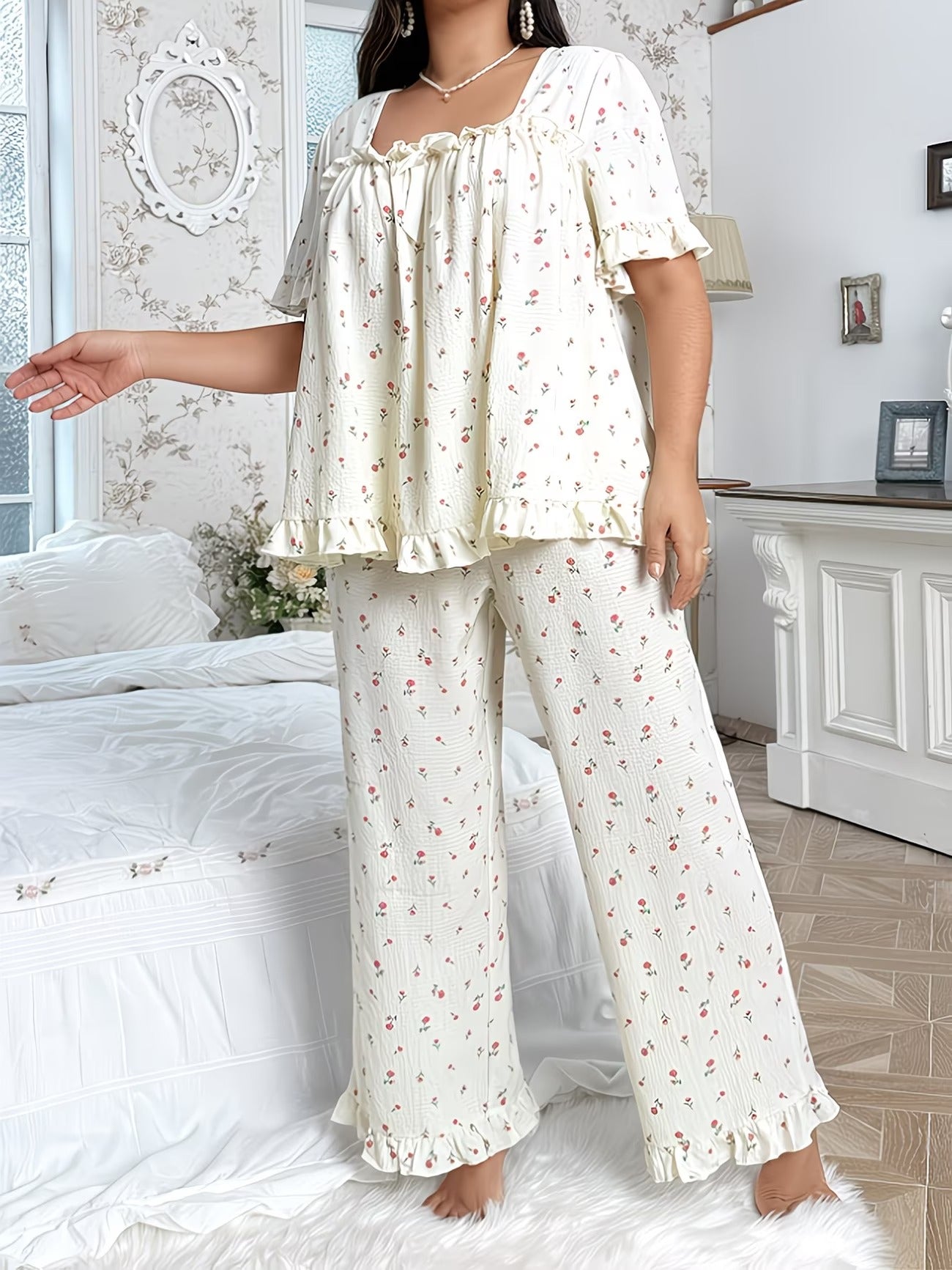 Women's Homewear Set Top with Pent - NS013