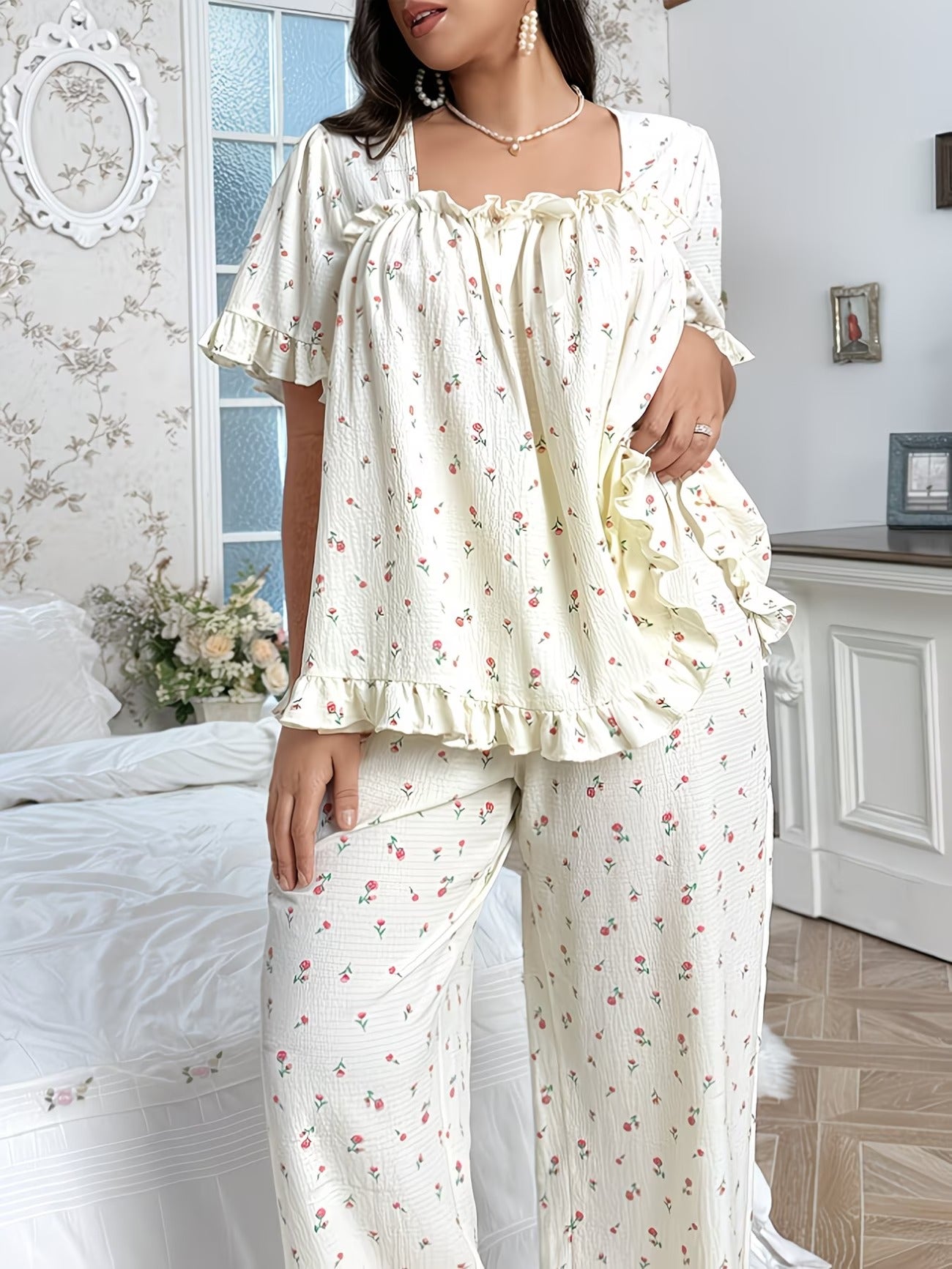 Women's Homewear Set Top with Pent - NS013