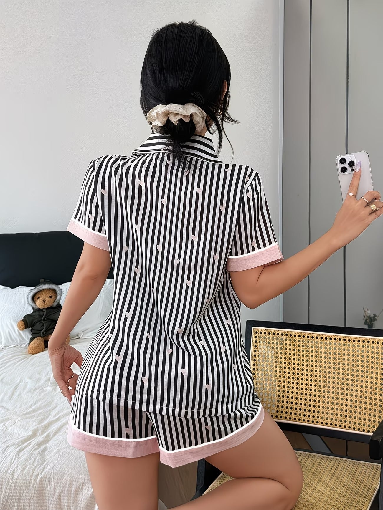 Women's Homewear Set Top with Shorts - NW36